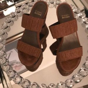 Rusty color woven sandals Stuart weitzman